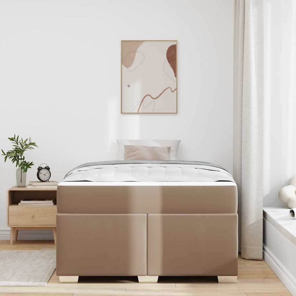 Sengestel med madras Cappuccino 120 x 190 cm Stof