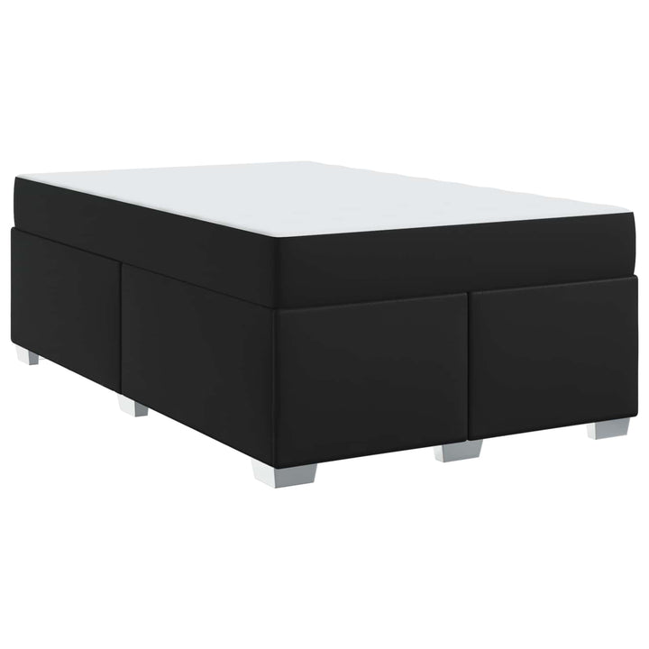 Sengestel med madras Sort 120 x 200 cm Stof