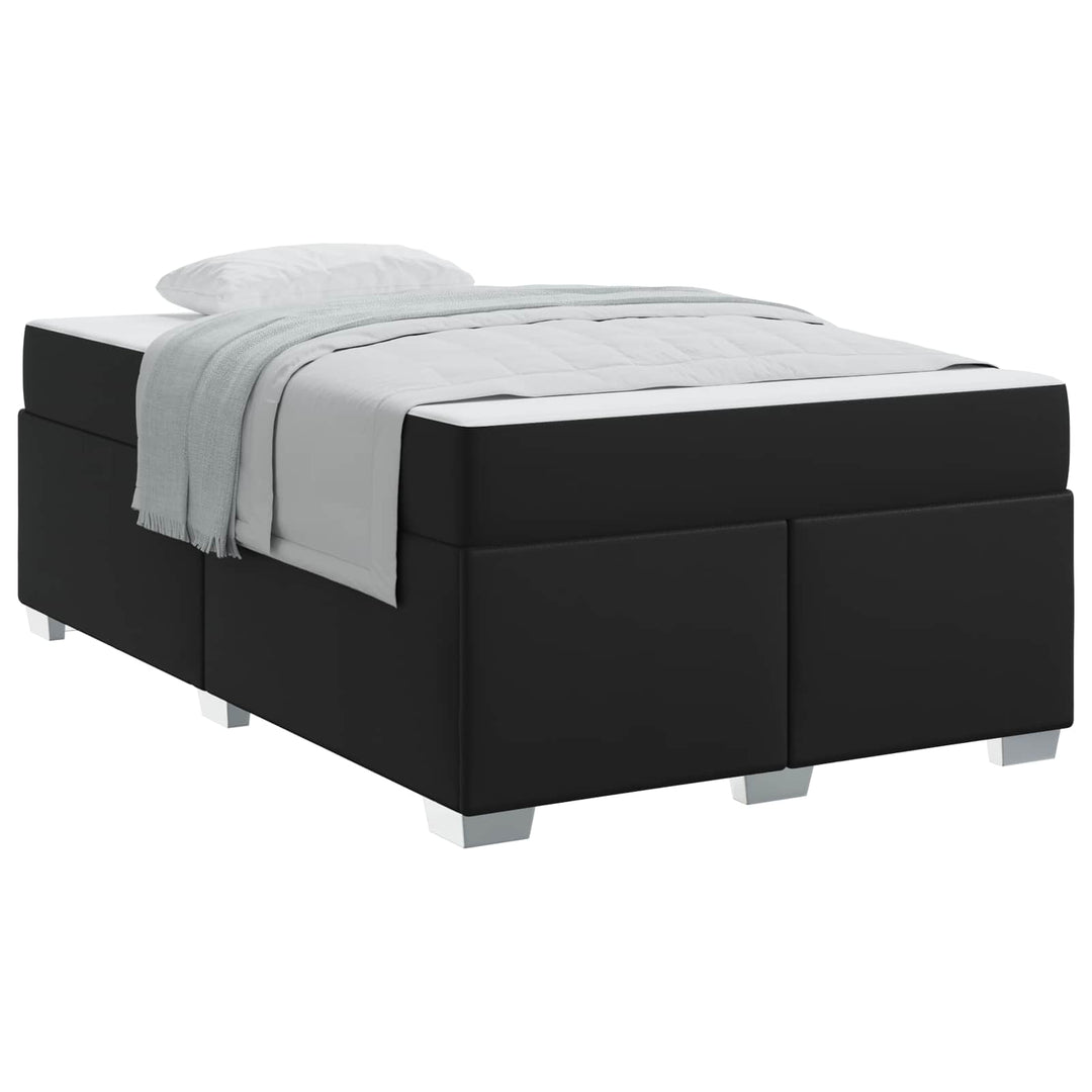 Sengestel med madras Sort 120 x 200 cm Stof