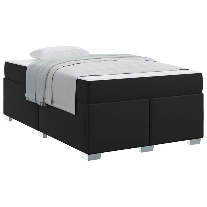 Sengestel med madras Sort 120 x 200 cm Stof