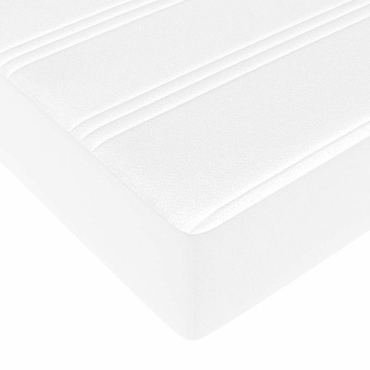 Sengestel med madras Hvid 120 x 200 cm Stof