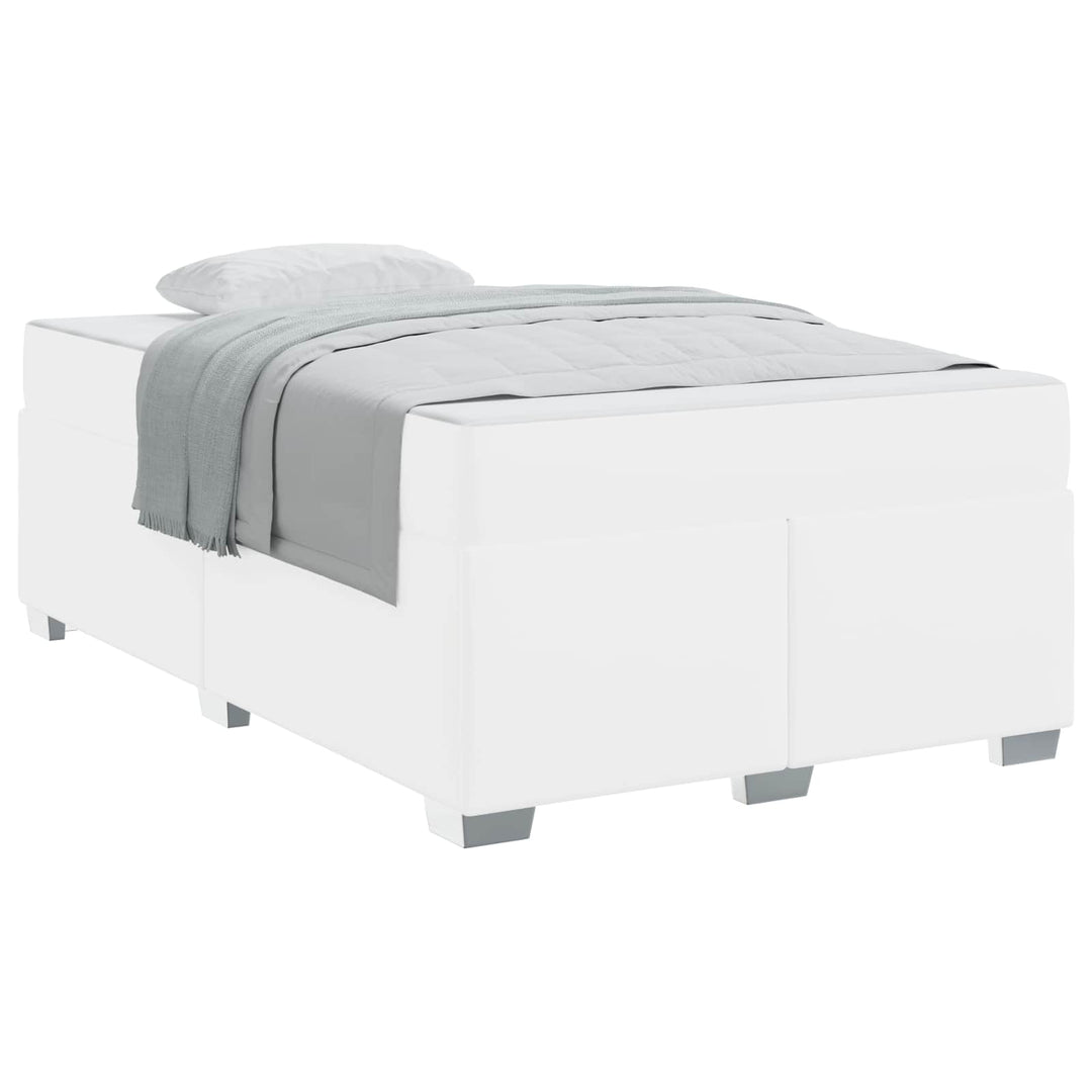 Sengestel med madras Hvid 120 x 200 cm Stof
