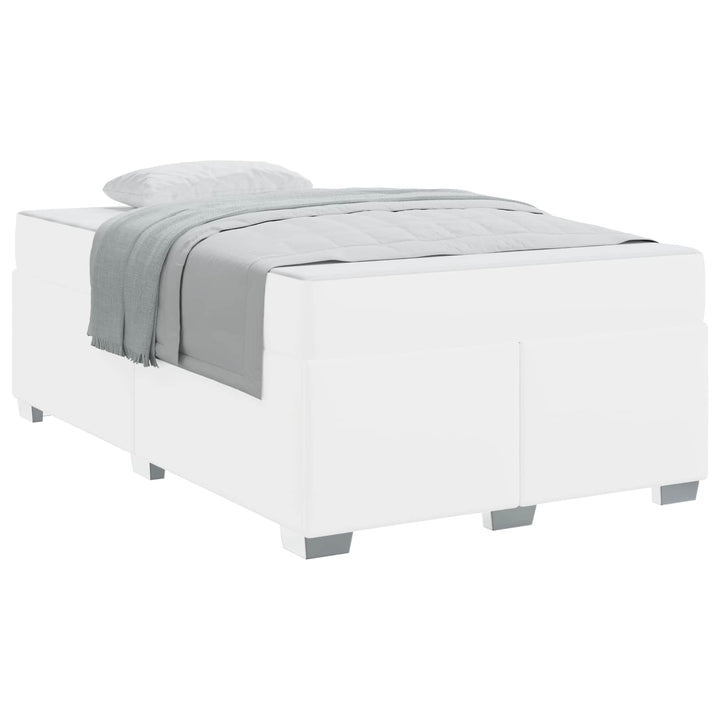 Sengestel med madras Hvid 120 x 200 cm Stof