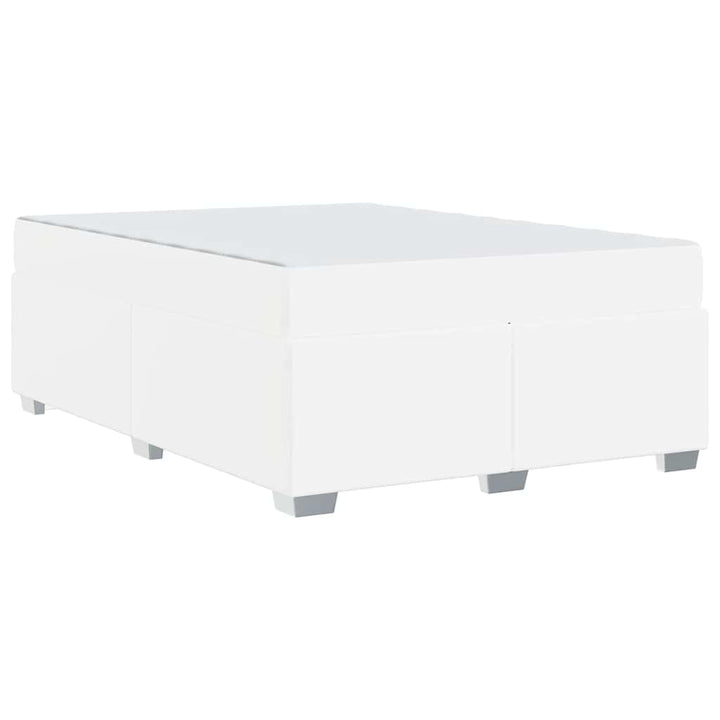 Sengestel med madras Hvid 140 x 200 cm Stof