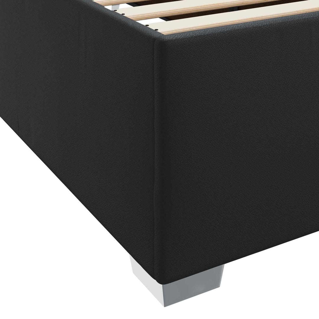Sengestel med madras Sort 160 x 200 cm Stof