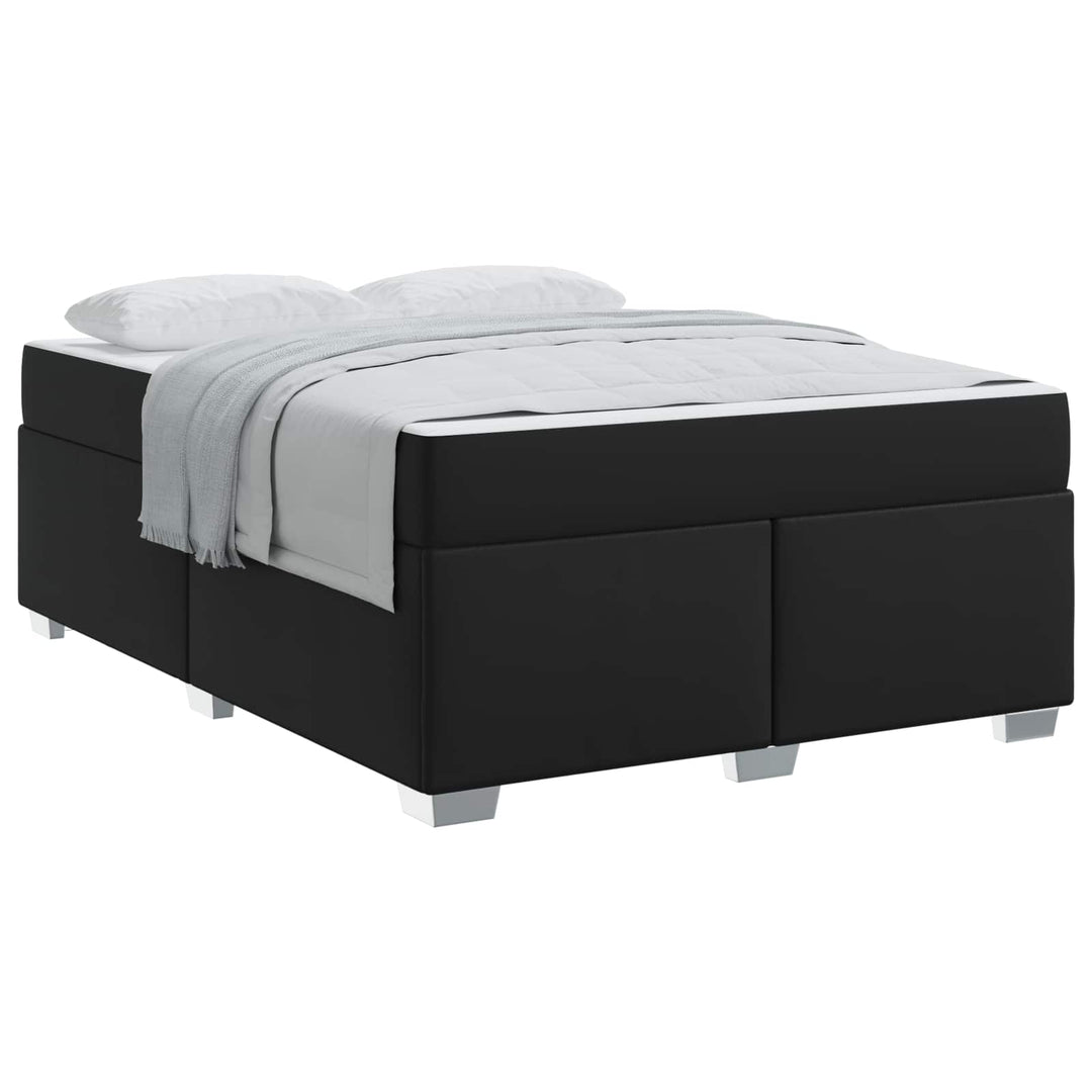 Sengestel med madras Sort 160 x 200 cm Stof