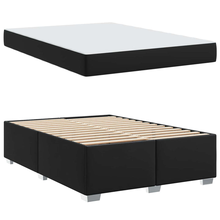 Sengestel med madras Sort 160 x 200 cm Stof