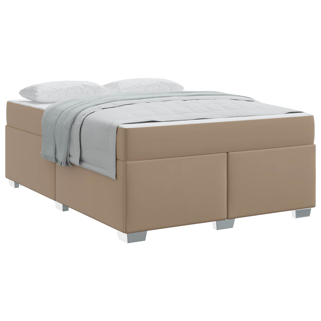Sengestel med madras Cappuccino 160 x 200 cm Stof