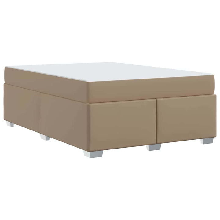 Sengestel med madras Cappuccino 160 x 200 cm Stof