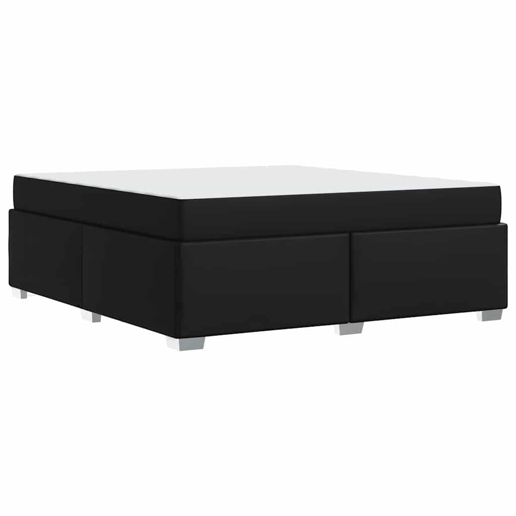 Sengestel med madras Sort 180 x 200 cm Stof