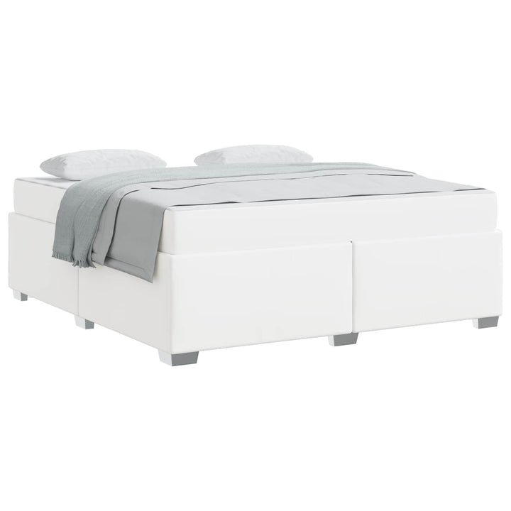 Sengestel med madras Hvid 180 x 200 cm Stof