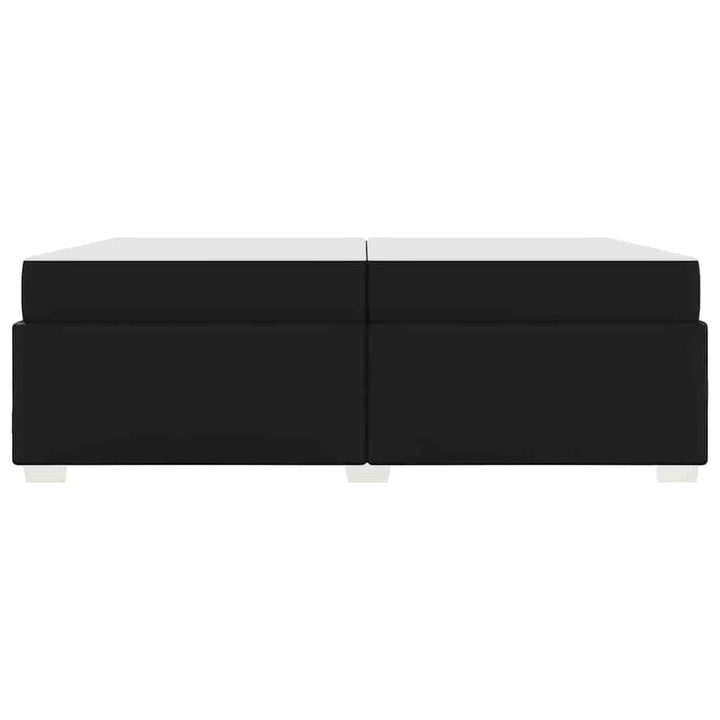 Sengestel med madras Sort 200 x 200 cm Stof