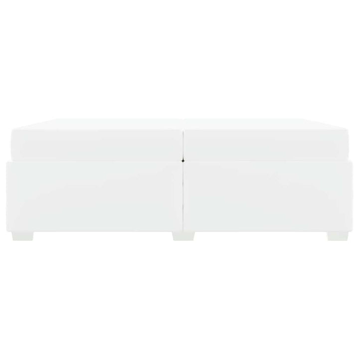 Sengestel med madras Hvid 200 x 200 cm Stof