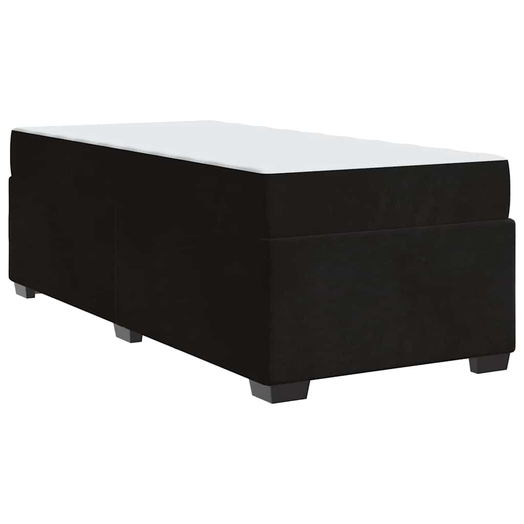 Sengestel med madras Sort 90 x 200 cm Stof