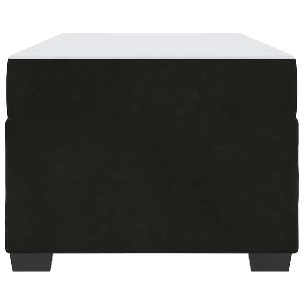 Sengestel med madras Sort 90 x 200 cm Stof