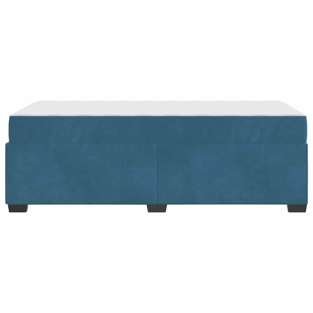 Sengestel med madras Mørk blå 90 x 200 cm Stof