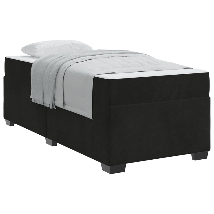 Sengestel med madras Sort 100 x 200 cm Stof