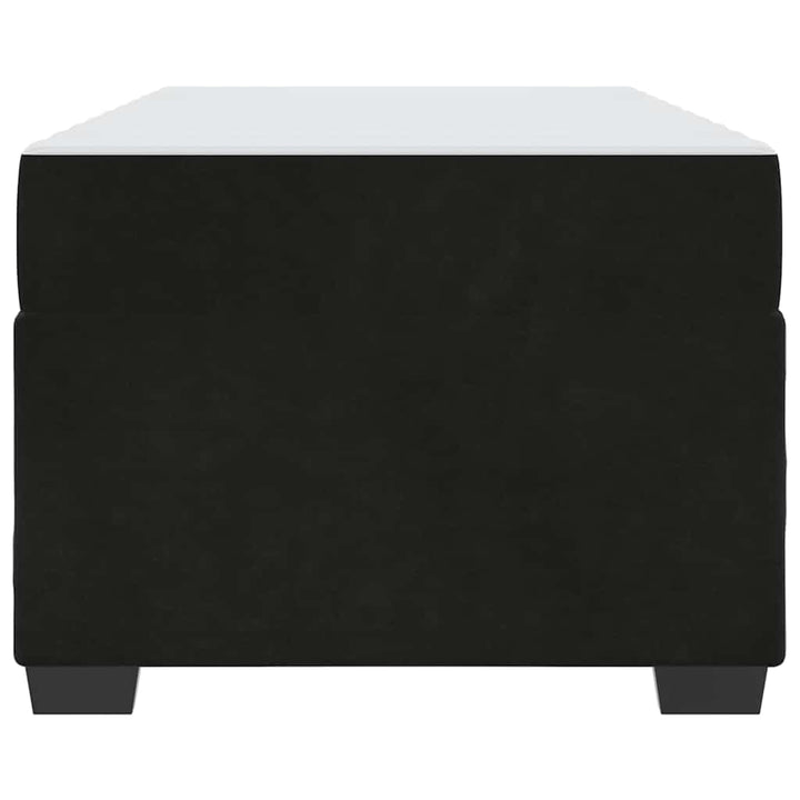 Sengestel med madras Sort 100 x 200 cm Stof