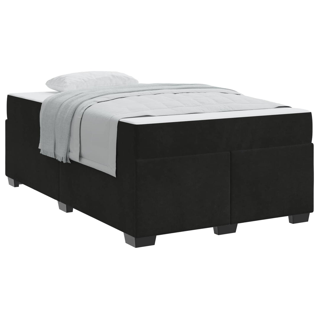 Sengestel med madras Sort 120 x 200 cm Stof