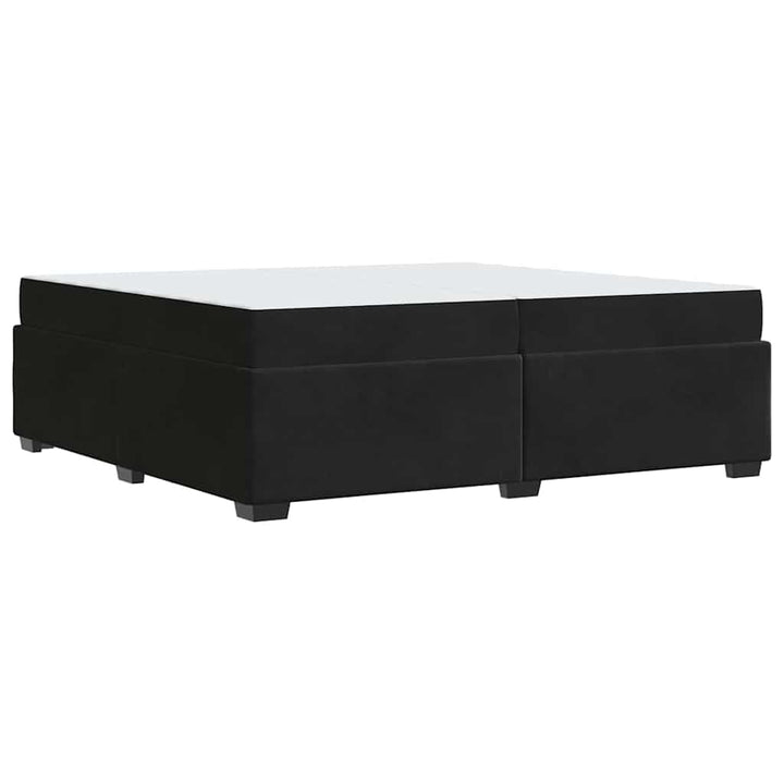 Sengestel med madras Sort 200 x 200 cm Stof