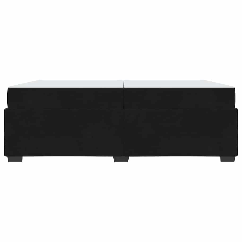Sengestel med madras Sort 200 x 200 cm Stof