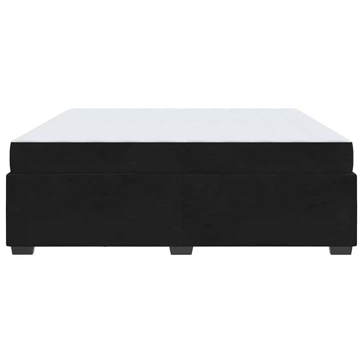Sengestel med madras Sort 200 x 200 cm Stof
