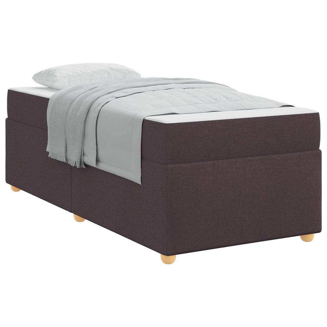 Sengestel med madras Mørk Brun 80 x 200 cm Stof