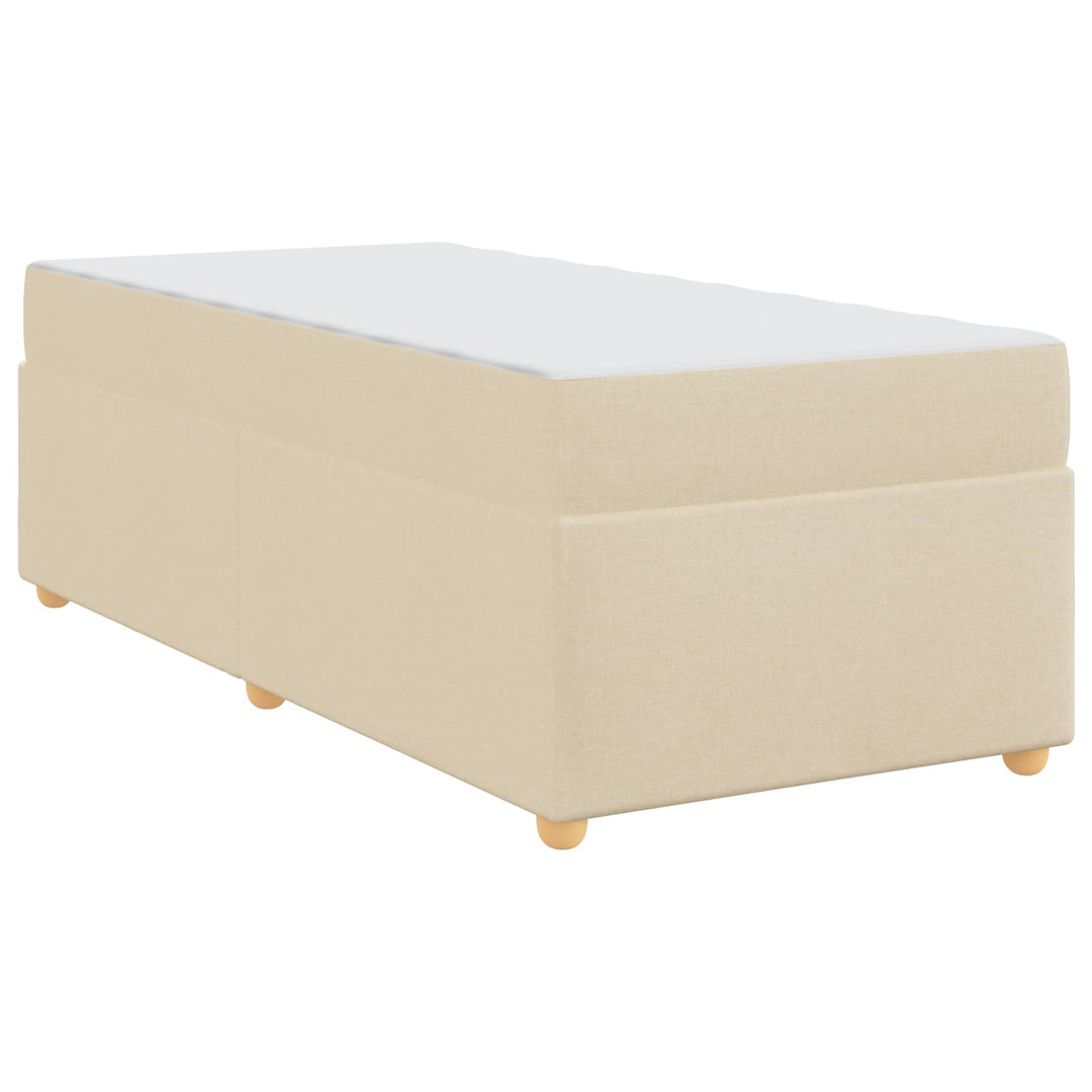 Sengestel med madras Creme 80 x 200 cm Stof