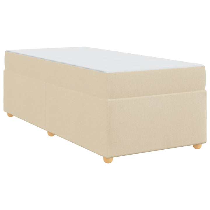 Sengestel med madras Creme 80 x 200 cm Stof