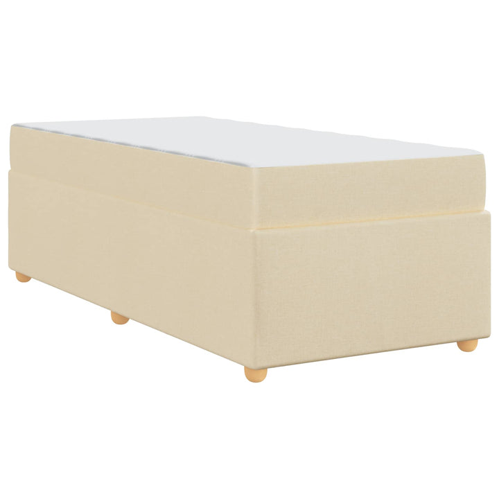 Sengestel med madras Creme 80 x 200 cm Stof