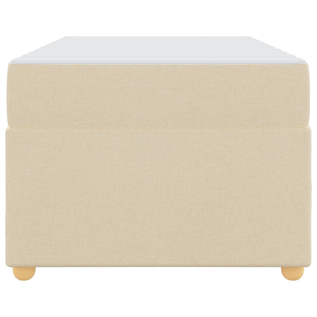 Sengestel med madras Creme 80 x 200 cm Stof