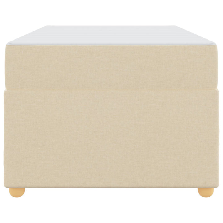 Sengestel med madras Creme 80 x 200 cm Stof