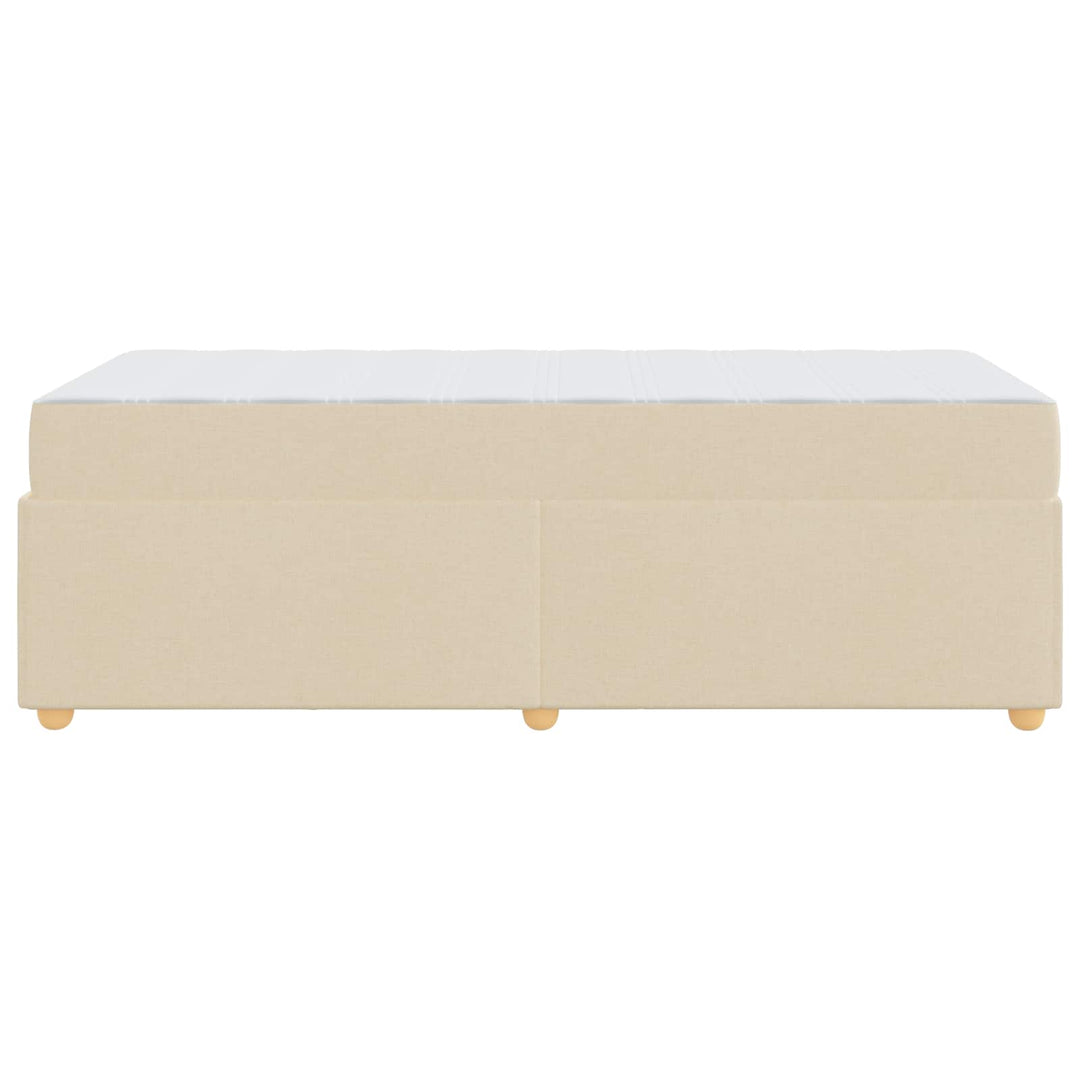 Sengestel med madras Creme 80 x 200 cm Stof