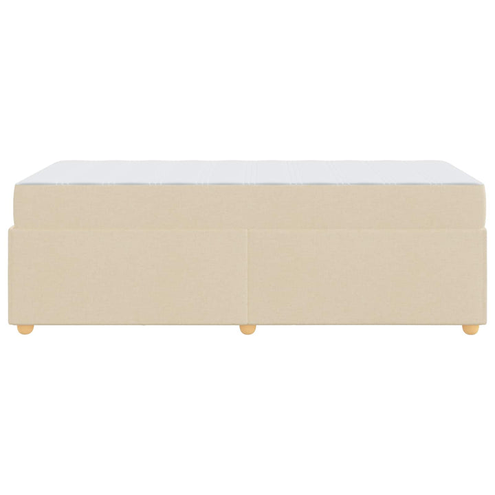 Sengestel med madras Creme 80 x 200 cm Stof