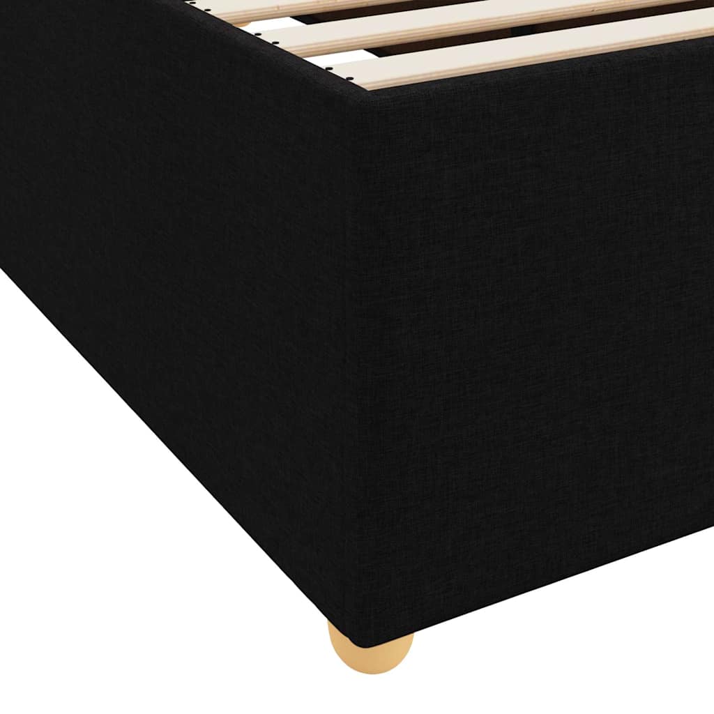 Sengestel med madras Sort 90 x 190 cm Stof