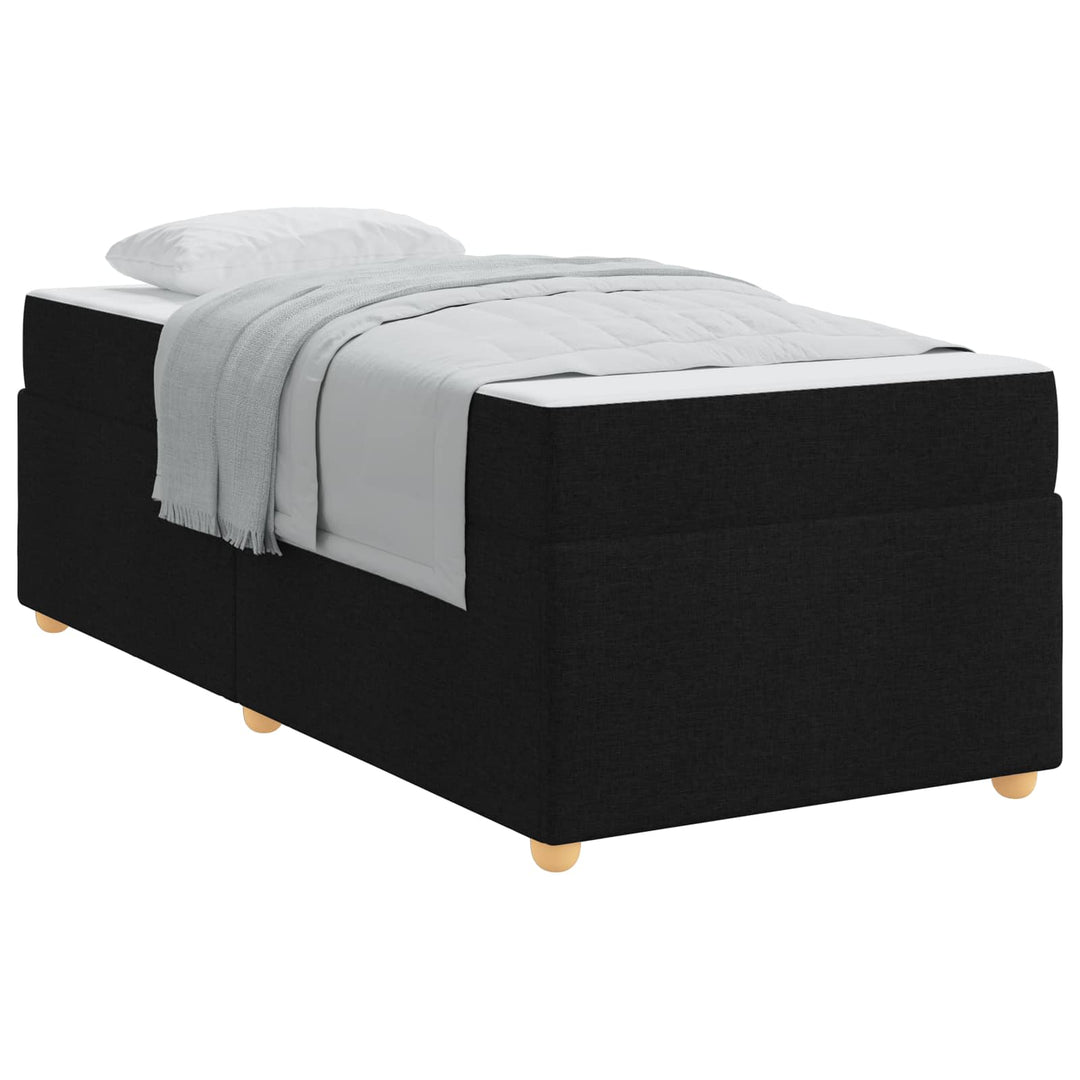 Sengestel med madras Sort 90 x 190 cm Stof