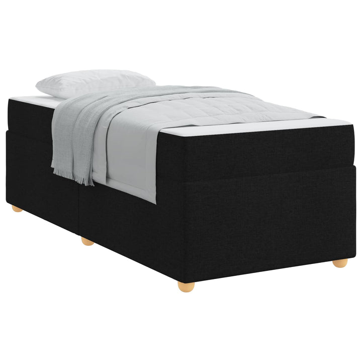 Sengestel med madras Sort 90 x 190 cm Stof