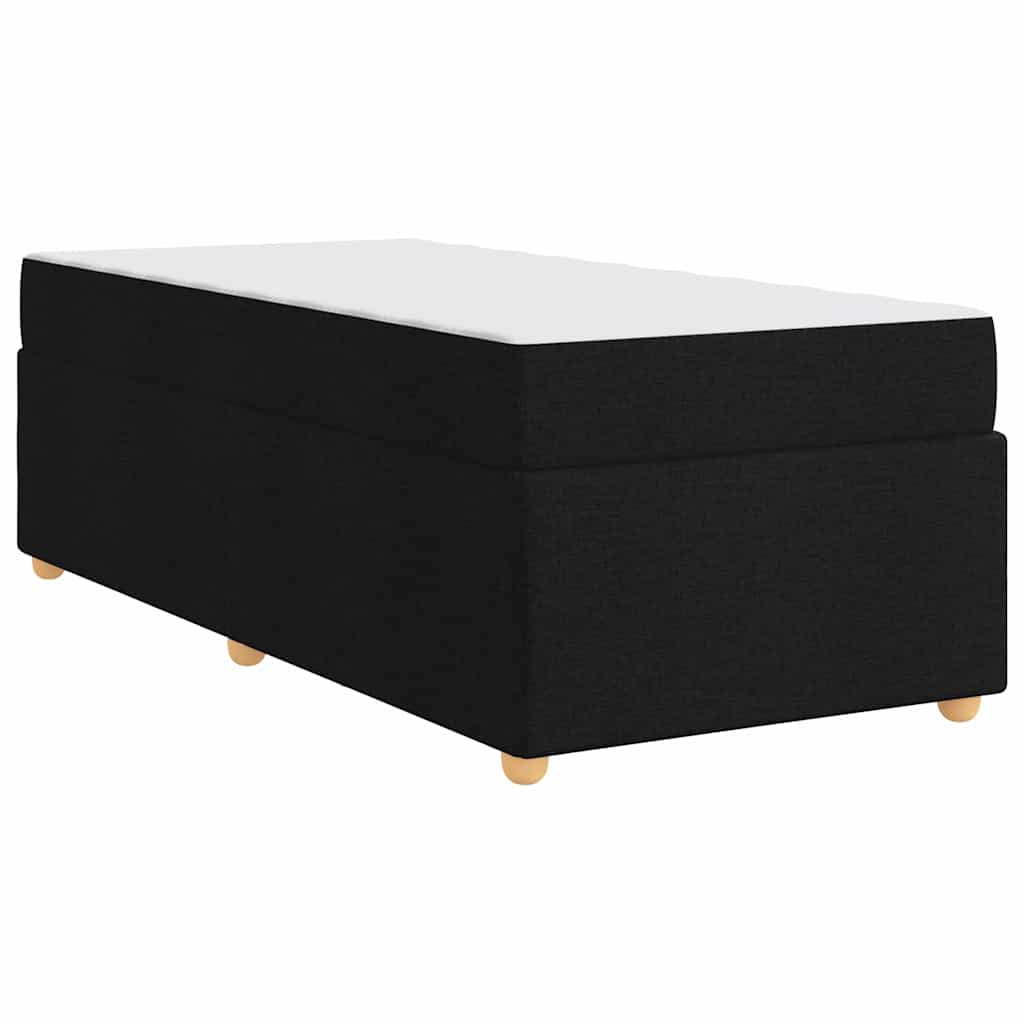 Sengestel med madras Sort 90 x 190 cm Stof