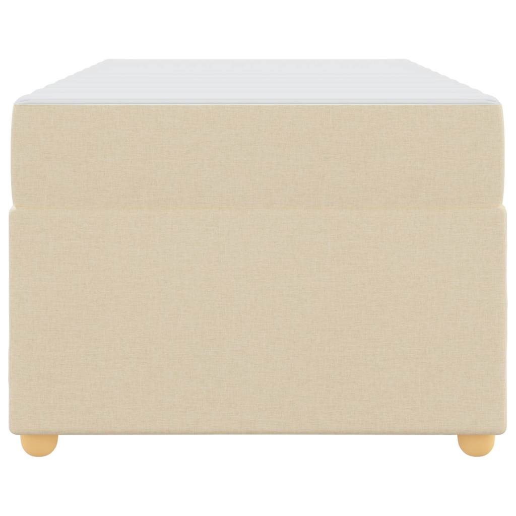 Sengestel med madras Creme 90 x 190 cm Stof