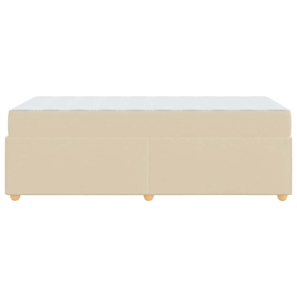 Sengestel med madras Creme 90 x 190 cm Stof