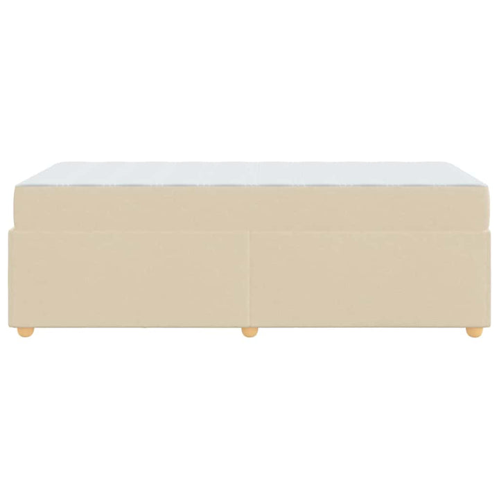 Sengestel med madras Creme 90 x 190 cm Stof