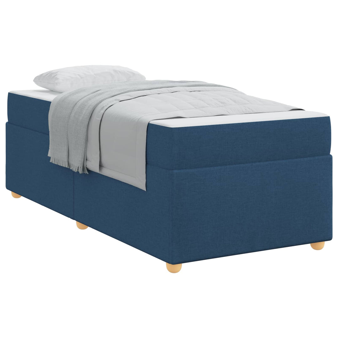 Sengestel med madras Blå 90 x 190 cm Stof