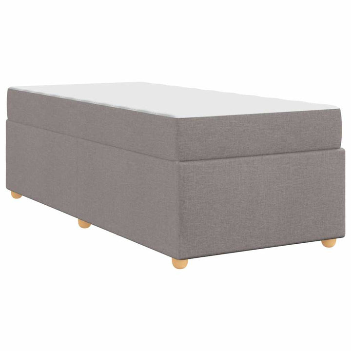 Sengestel med madras Gråbrun 90 x 200 cm Stof