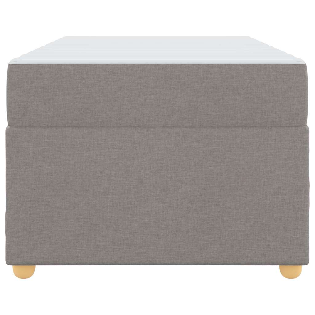 Sengestel med madras Gråbrun 90 x 200 cm Stof
