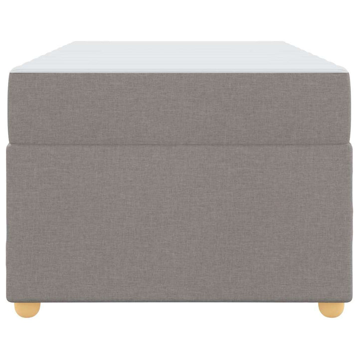 Sengestel med madras Gråbrun 90 x 200 cm Stof