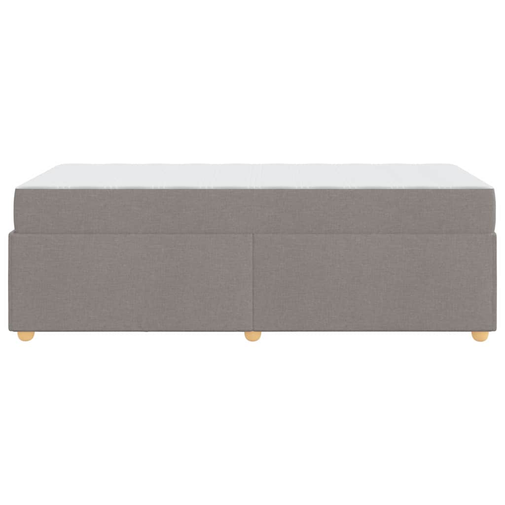 Sengestel med madras Gråbrun 90 x 200 cm Stof