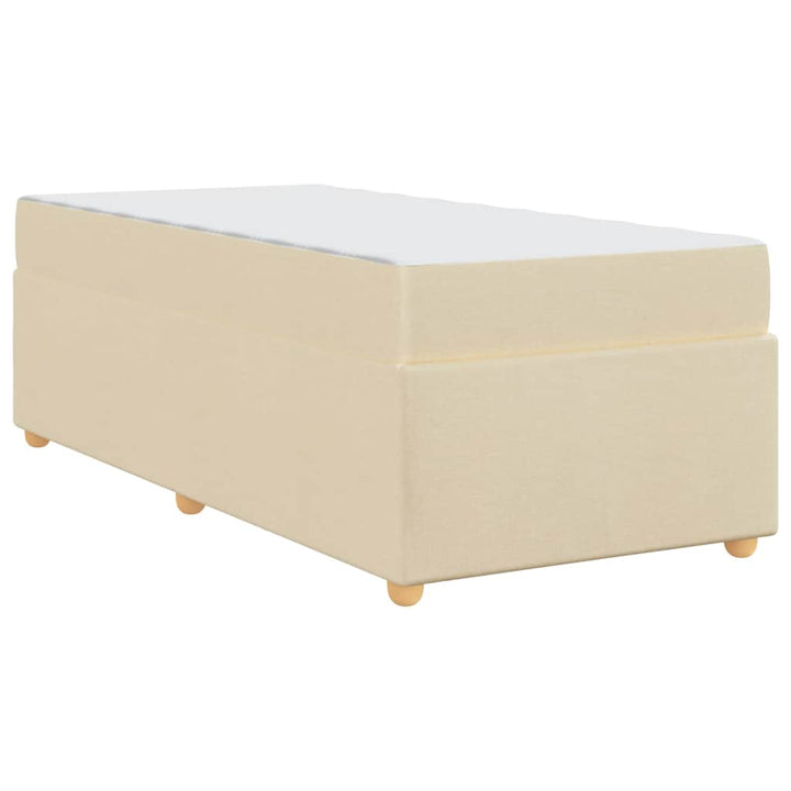 Sengestel med madras Creme 90 x 200 cm Stof