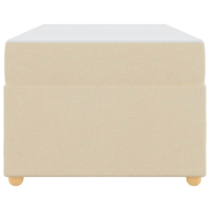 Sengestel med madras Creme 90 x 200 cm Stof