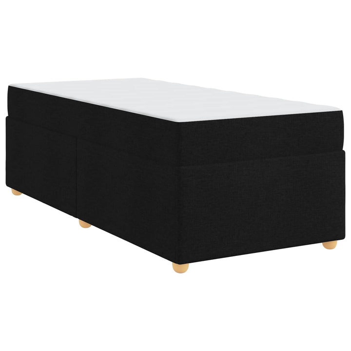 Sengestel med madras Sort 100 x 200 cm Stof