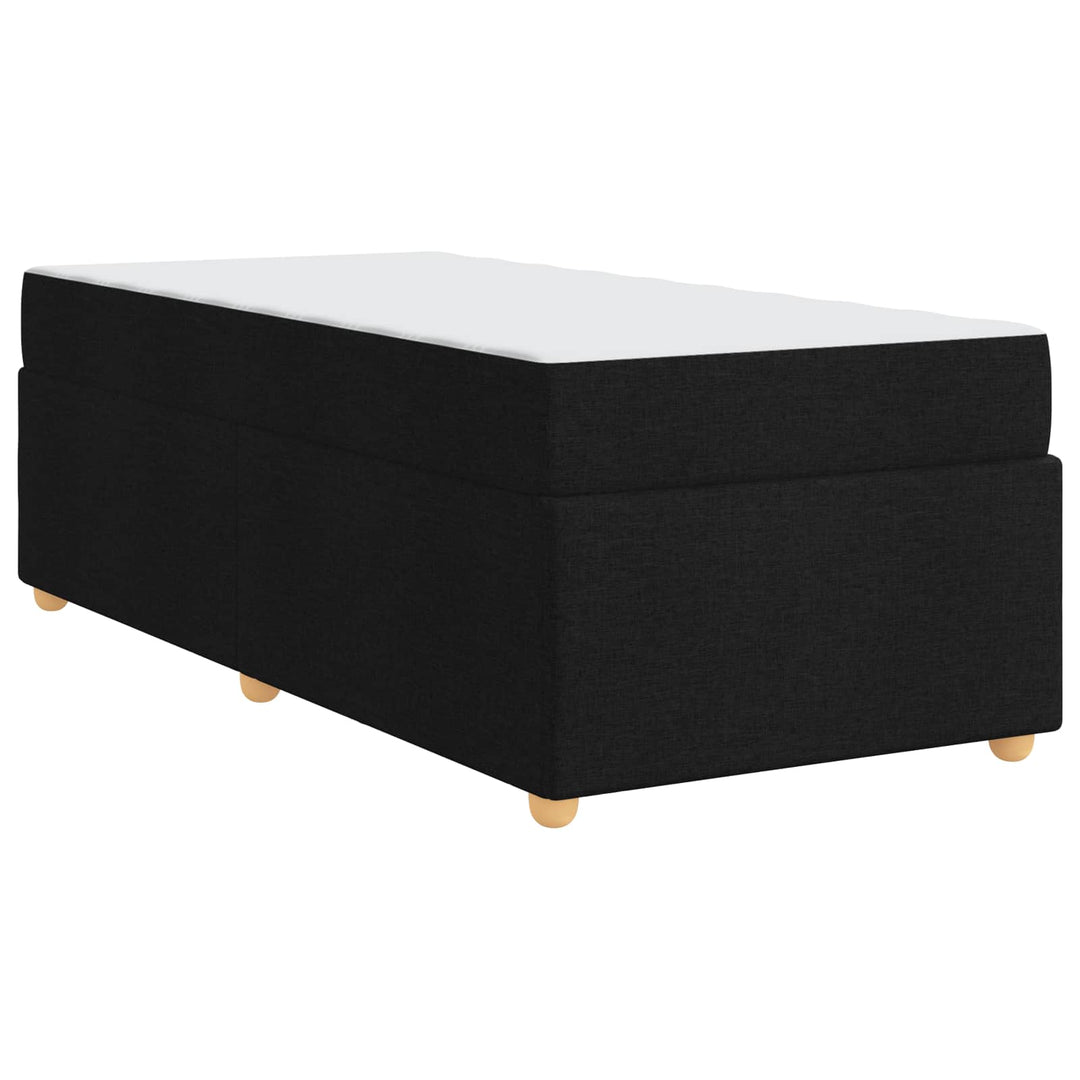 Sengestel med madras Sort 100 x 200 cm Stof
